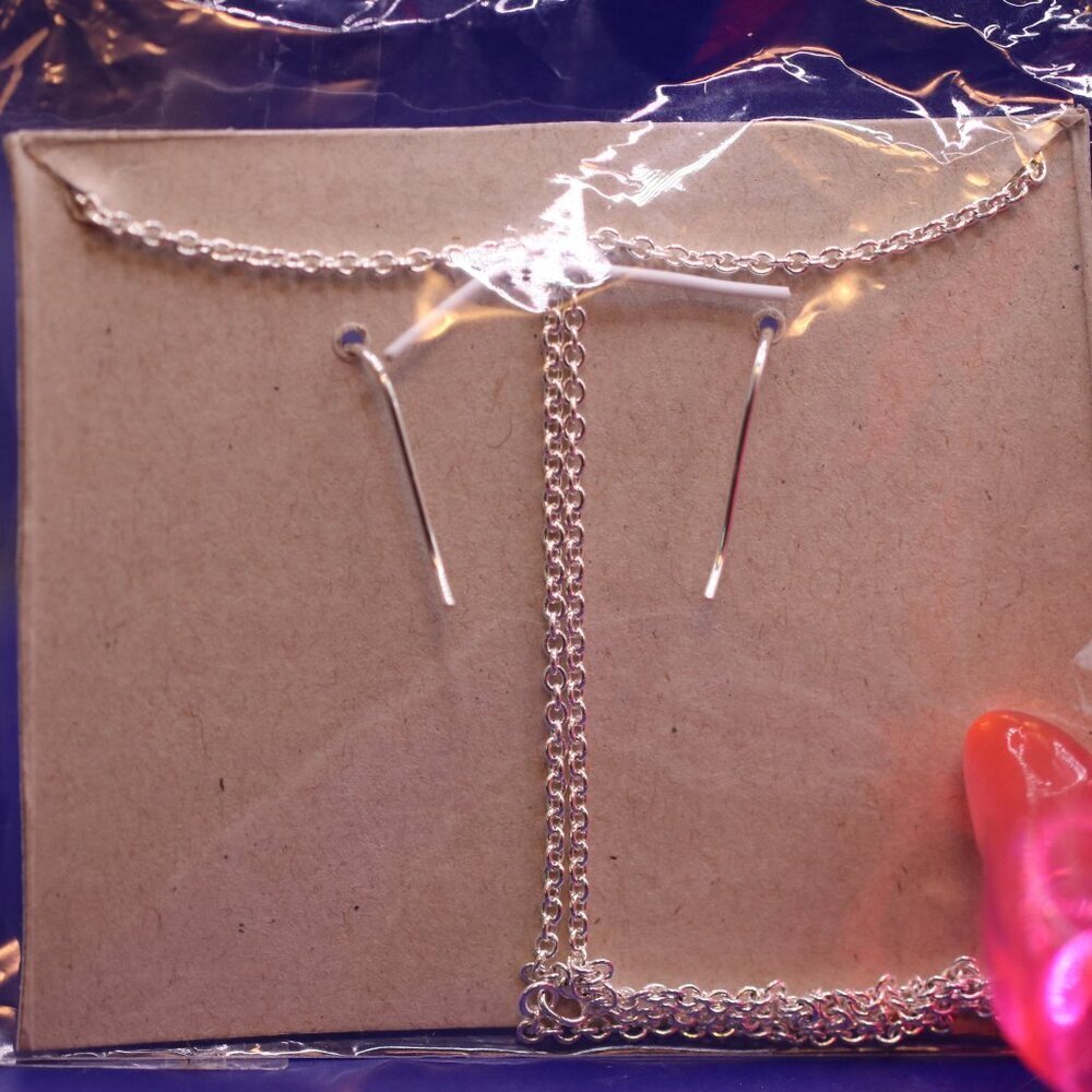 Silver Plated Swarovski Earrings & Necklace Set - Picture 3 of 3